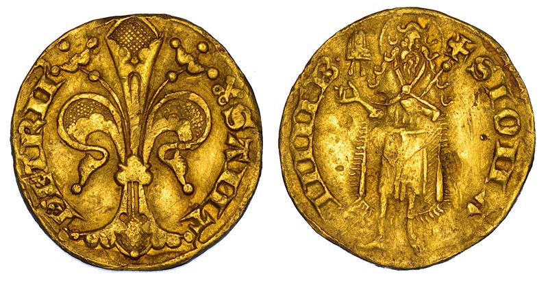 STATO PONTIFICIO. ANONIME PONTIFICIE XIV SECOLO. Fiorino. Avignone.  - Auction Numismatics - Cambi Casa d'Aste
