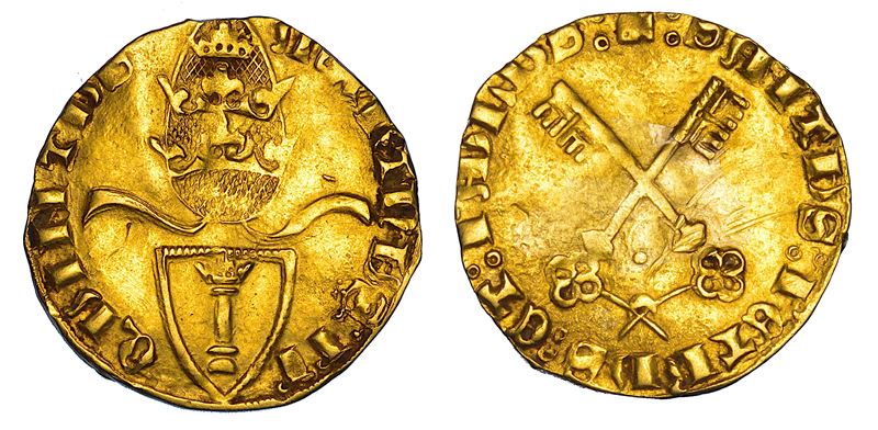 STATO PONTIFICIO. MARTINO V (Oddone Colonna), 1417-1431 Fiorino. Avignone.  - Auction Numismatics - Cambi Casa d'Aste