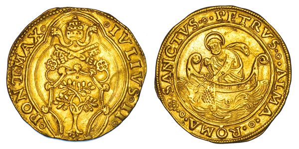 STATO PONTIFICIO. GIULIO II (Giuliano della Rovere), 1503-1513. Doppio Fiorino di camera. Roma.