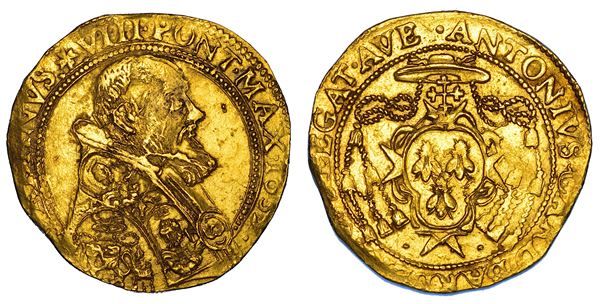 STATO PONTIFICIO. URBANO VIII (Maffeo Barberini), 1623-1644. Quadrupla 1639. Avignone.