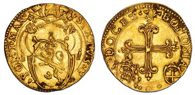 Sisto V (Felice Peretti), Scudo d'oro del sole, 1585-1590, Bologna