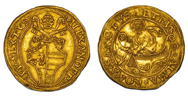 STATO PONTIFICIO. ALESSANDRO VI (Rodrigo de Borja), 1492-1503. Fiorino di camera. Roma.