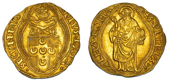 STATO PONTIFICIO. PIO II (Enea Silvio Bartolomeo Piccolomini), 1458-1464. Ducato papale. Roma.