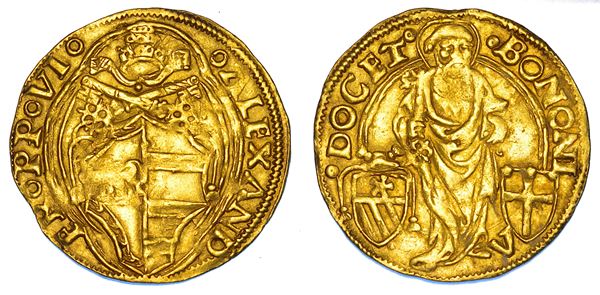 STATO PONTIFICIO. ALESSANDRO VI (Rodrigo de Borja), 1492-1503. Ducato. Bologna.