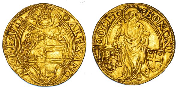 STATO PONTIFICIO. ALESSANDRO VI (Rodrigo de Borja), 1492-1503. Ducato. Bologna.