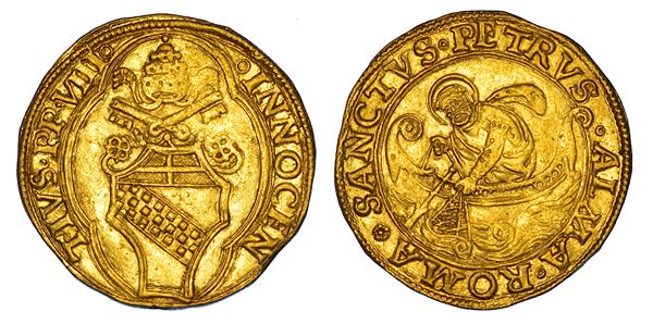 STATO PONTIFICIO. INNOCENZO VIII (Giovanni Battista Cybo), 1484-1492. Fiorino di camera. Roma.