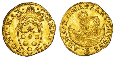 Clemente VII (Giulio de' Medici), Fiorino di camera, 1523-1534, Roma