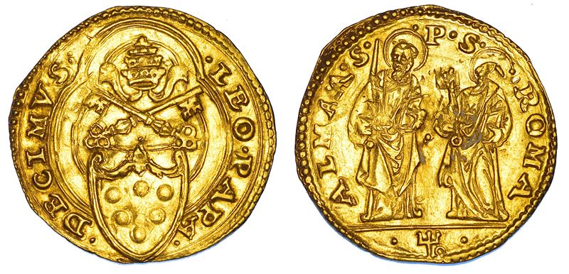STATO PONTIFICIO. LEONE X (Giovanni de' Medici), 1513-1521. Ducato papale. Roma  - Auction Numismatics - Cambi Casa d'Aste