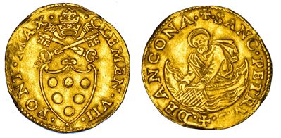 Clemente VII (Giulio de' Medici), Fiorino di camera, 1523-1534, Ancona