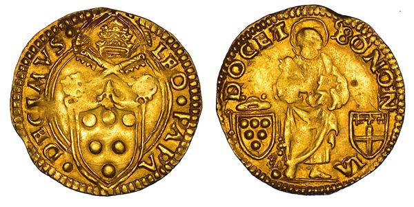 STATO PONTIFICIO. LEONE X (Giovanni de' Medici), 1513-1521. Ducato papale. Bologna.