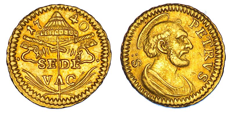 SEDE VACANTE 1740 (Camerlengo Cardinale Annibale Albani). Mezzo Scudo 1740. Roma.  - Asta Numismatica - Cambi Casa d'Aste
