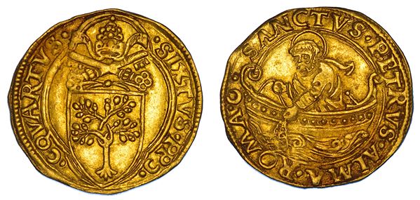 STATO PONTIFICIO. SISTO IV (Francesco Della Rovere), 1471-1484. Fiorino di camera. Roma.