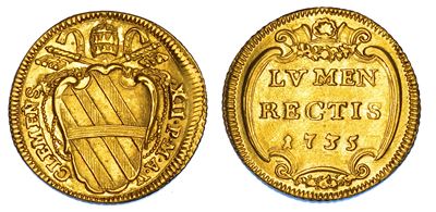 Stato Pontificio, Scudo d'oro di Clemente XII (Lorenzo Corsini), 1735