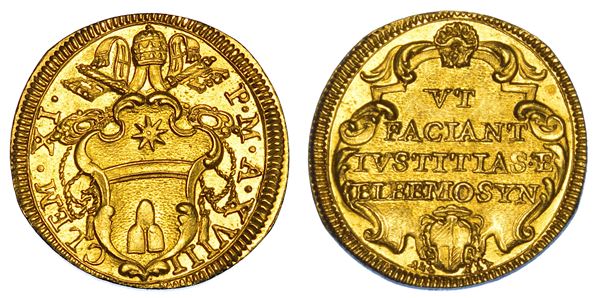 STATO PONTIFICIO. CLEMENTE XI (Giovanni Francesco Albani), 1700-1721. Scudo d'oro A. XVIII. Roma.