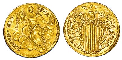 Benedetto XIV (Prospero Lorenzo Lambertini), Zecchino, Roma, 1740-1758
