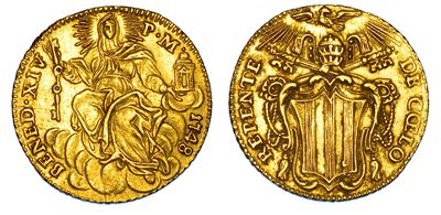 Benedetto XIV, Zecchino 1748, Roma