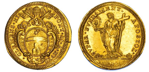 STATO PONTIFICIO. CLEMENTE XI (Giovanni Francesco Albani), 1700-1721. Scudo d'oro A. XVIII. Roma.