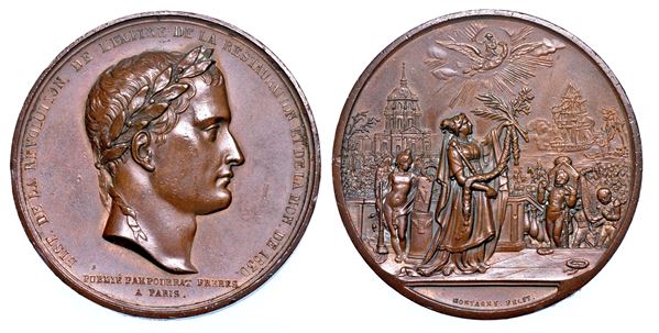 FRANCIA. NAPOLEON I, 1804-1815. Medaglia in bronzo 1830 (1840). Traslazione a Les Invalides delle ceneri di Napoleone. Riconio.