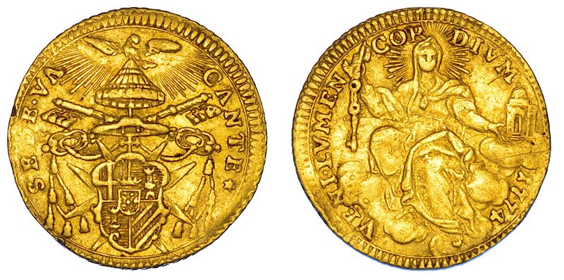 STATO PONTIFICIO. SEDE VACANTE 1774 (Camerlengo Cardinale Carlo Rezzonico) Zecchino 1774. Roma.  - Auction Numismatics - Cambi Casa d'Aste