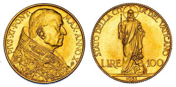 VATICANO. PIO XI (Achille Ratti), 1922-1939. 100 Lire 1931/A. X.