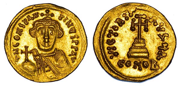 COSTANTE II, 641-668. Solido. Costantinopoli.