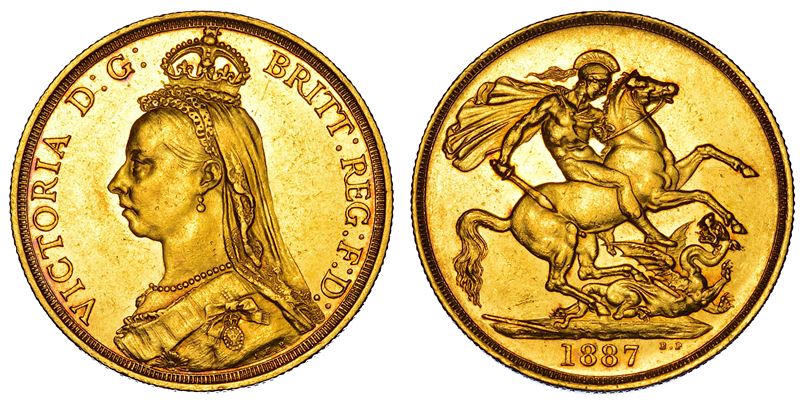 REGNO UNITO. VICTORIA, 1837-1901.  2 Pounds 1887.  - Auction Numismatics - Cambi Casa d'Aste