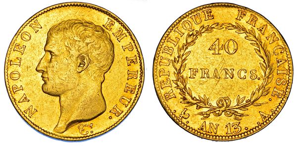 FRANCIA. NAPOLEON I, 1804-1815. 40 Francs AN 13. Parigi.