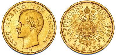 Germania - Baviera, 20 Mark 1900, Oro