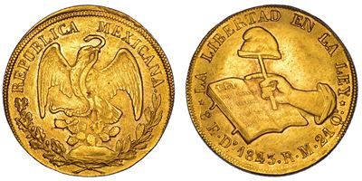 Messico, Repubblica, 8 Escudos 1843, Durango