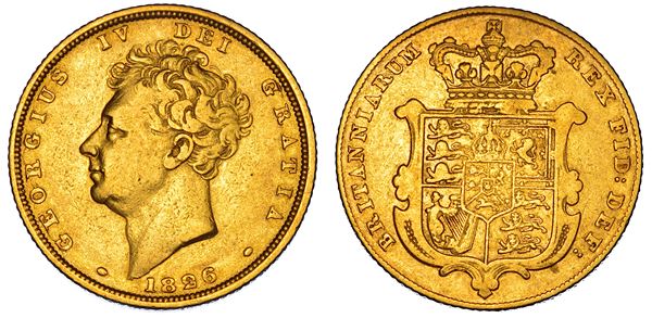 REGNO UNITO. GEORGE IV, 1820-1830. Sovereign 1826.
