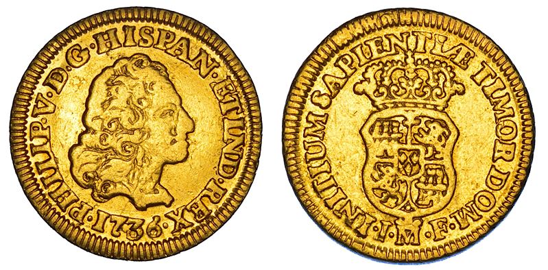 SPAGNA. FELIPE V, 1700-1746. Escudo 1736. Madrid.  - Asta Numismatica - Cambi Casa d'Aste