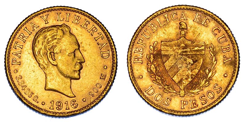 CUBA. FIRST REPUBLIC, 1902-1962. 2 Pesos 1916.  - Auction Numismatics - Cambi Casa d'Aste