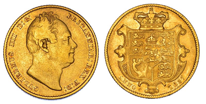 REGNO UNITO. WILLIAM IV, 1830-1837. Sovereign 1837.  - Auction Numismatics - Cambi Casa d'Aste