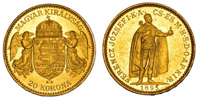 Franz Joseph, 20 Korona 1895, oro