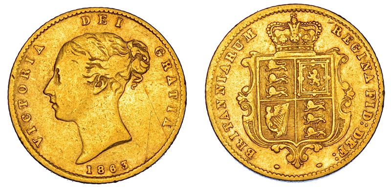 REGNO UNITO. VICTORIA, 1837-1901. Half Sovereign 1863.  - Auction Numismatics - Cambi Casa d'Aste