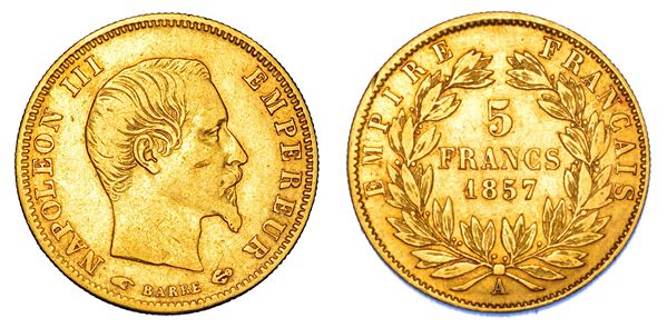 FRANCIA. NAPOLEON III, 1852-1870. 5 Francs 1857. Parigi.