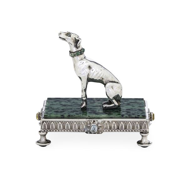 Levriero. Probabilmente Russia, XX secolo. Marchio di Karl Fabergè non pertinente