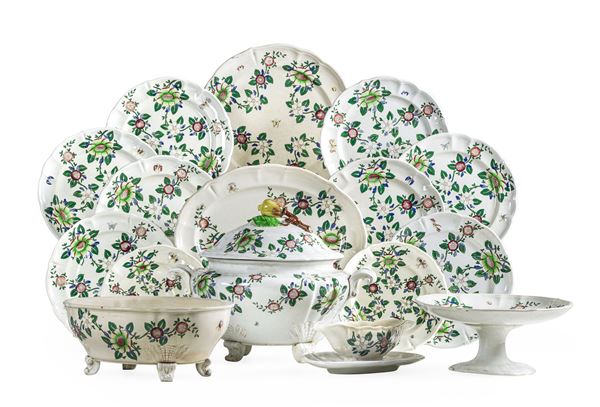 Servizio da tavola “Fiori Vecchia Milano” Laveno, Società Ceramica Italiana, XIX secolo 