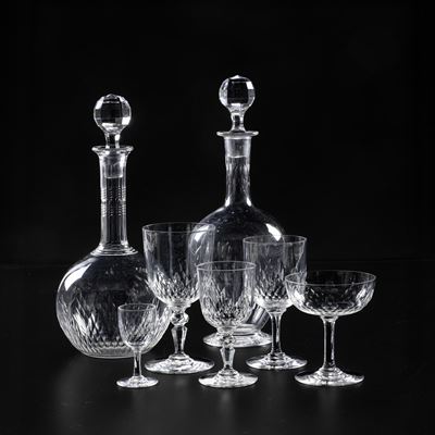 Servizio di Calici “richelieu” Francia, Manifattura Baccarat, Inizio del XX Secolo