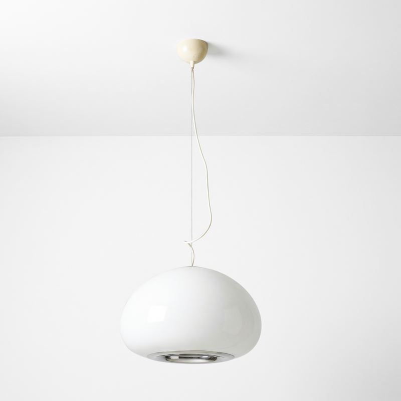 Achille e Piergiacomo Castiglioni : Lampada a sospensione mod. Black&White  - Auction Design Lab - Cambi Casa d'Aste