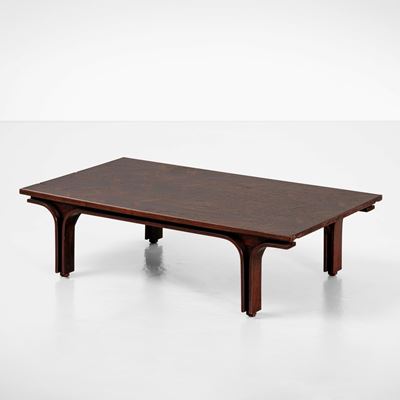 Tavolo basso in legno impiallacciato