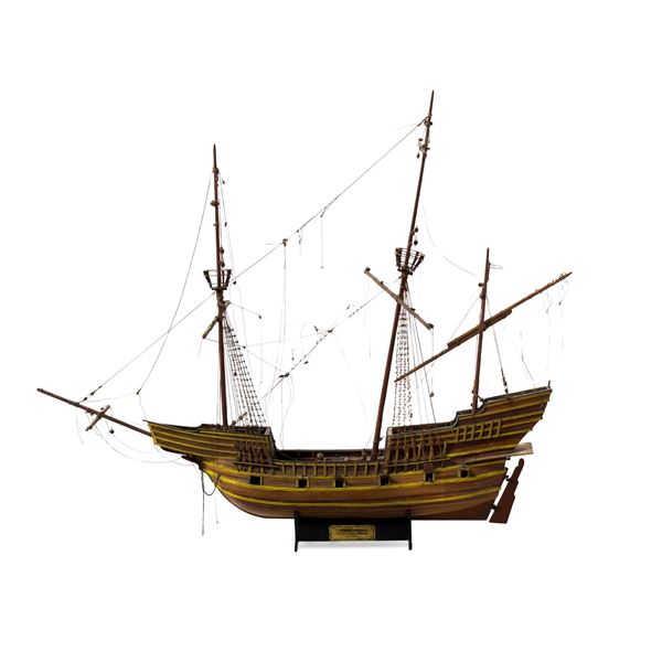 Modello di nave da guerra veneziana. Italia, XX secolo