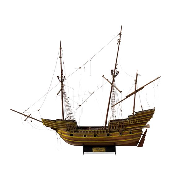 Modello di nave da guerra veneziana. Italia, XX secolo