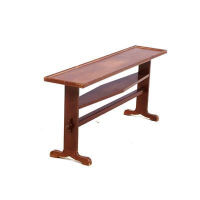 Tavolino a due ripiani, mobili antichi, dimensioni 128x28x55 cm