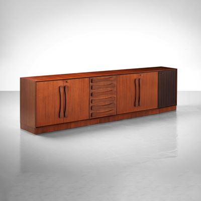 Mobile contenitore in legno impiallacciato