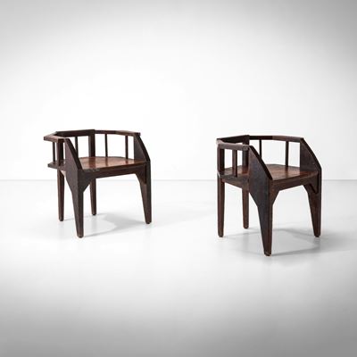 Poltrone, legno, Italia, 1950 circa