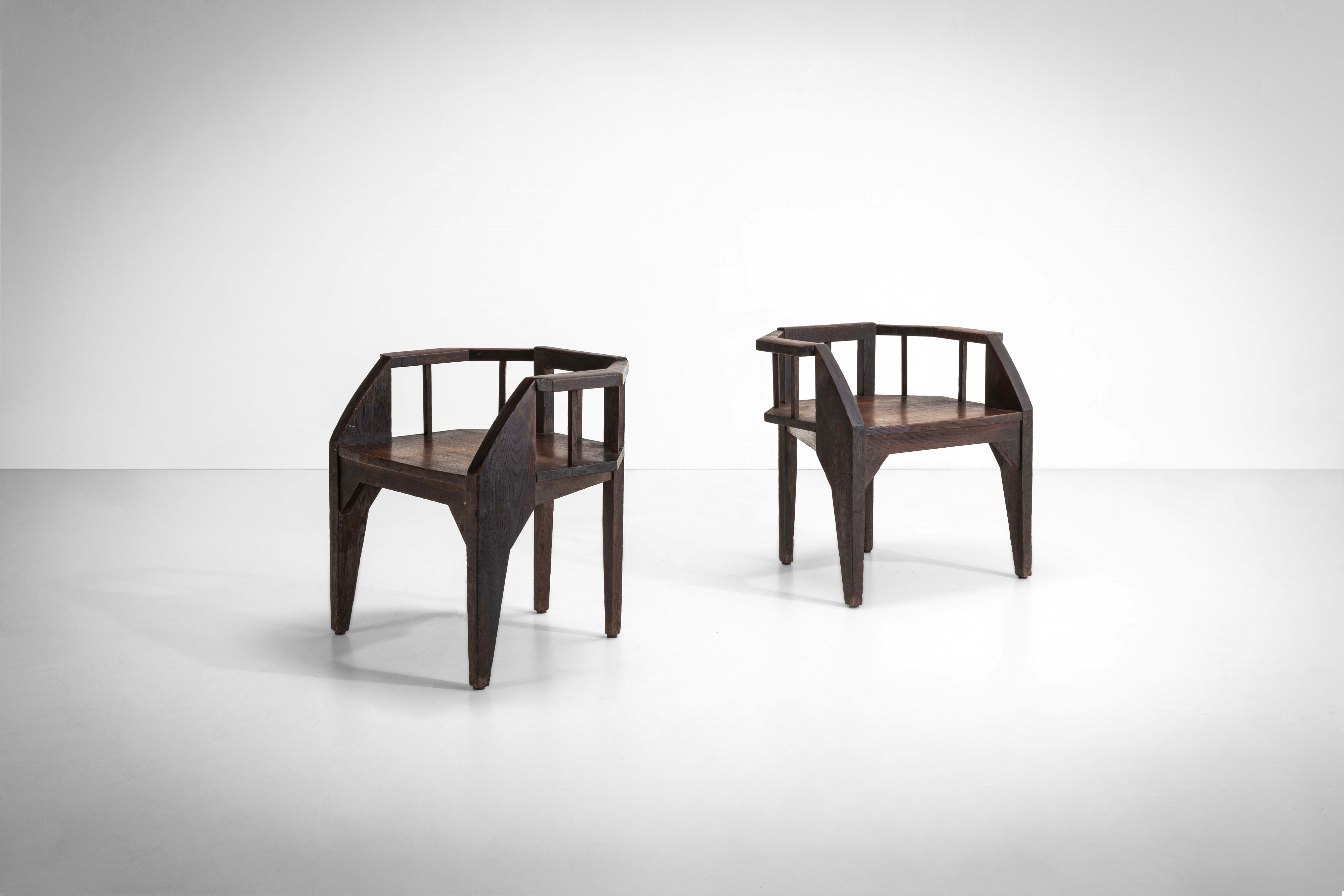 Poltrone, legno, Italia, 1950 circa