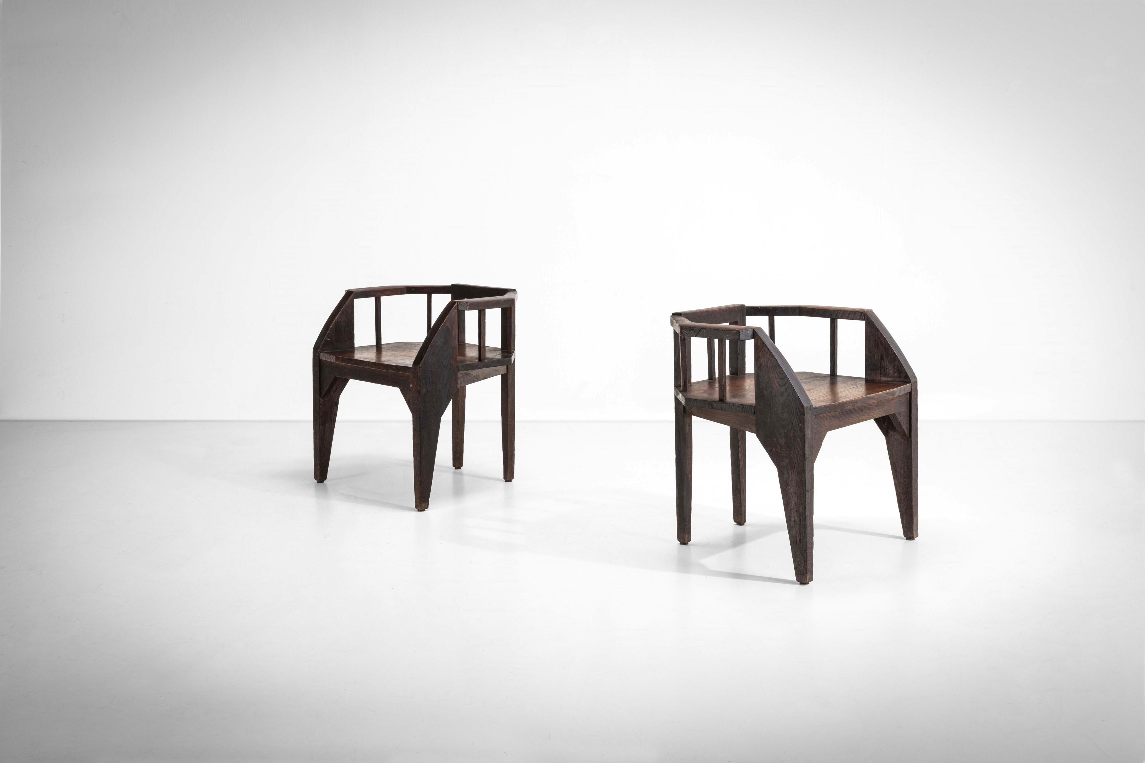 Poltrone, legno, Italia, 1950 circa