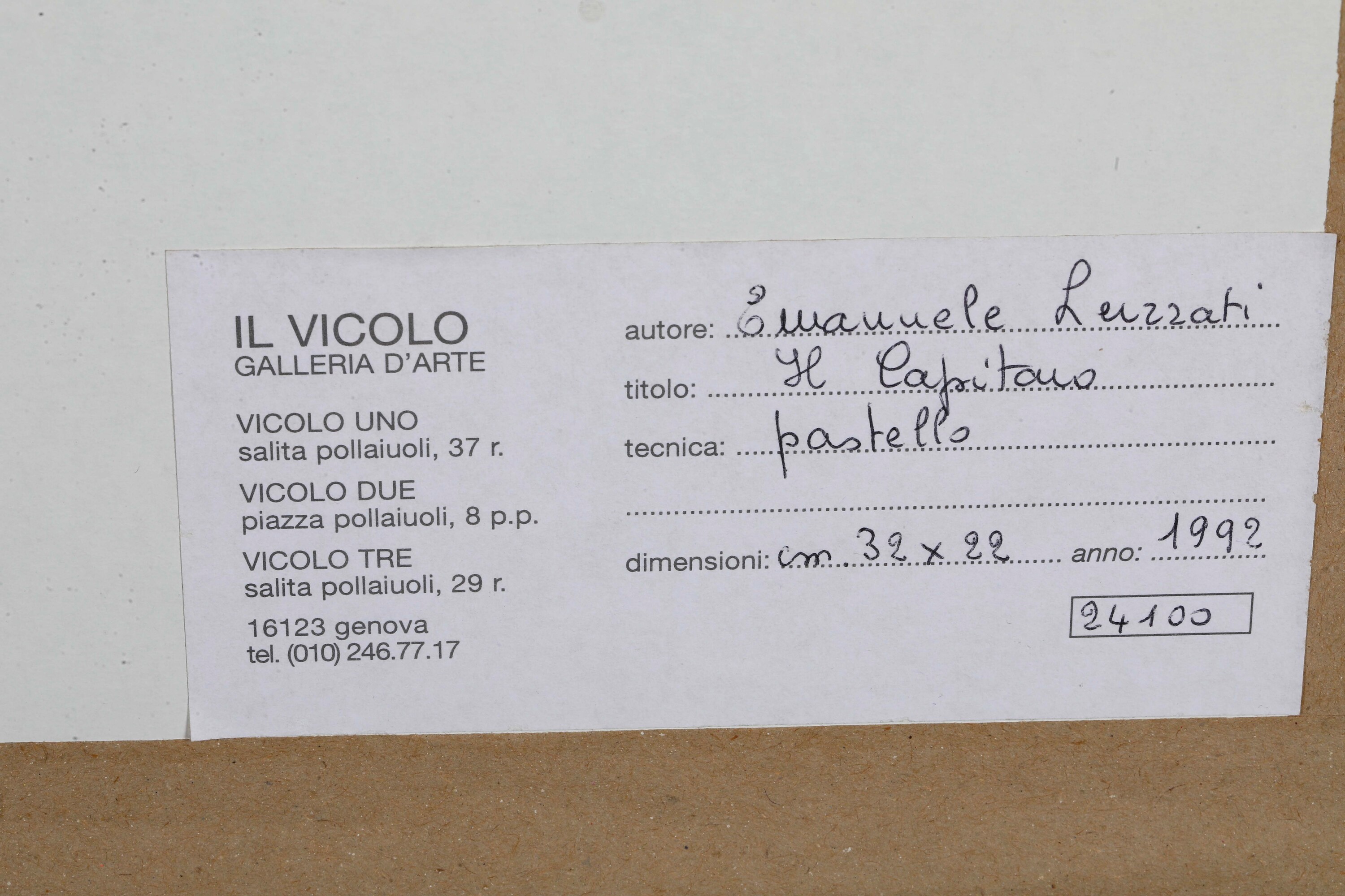 Emanuele Luzzati - Il capitano, pastello su carta