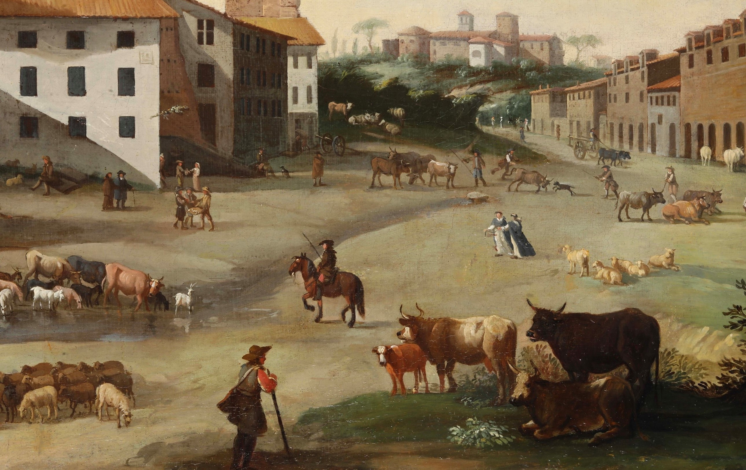 Jacob Van Lint - Veduta del Foro Boario presso Santa Maria Liberatrice